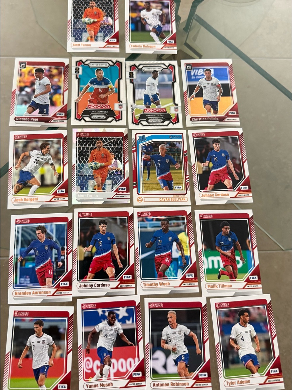 18 USMNT United States National Team soccer card lot FIFA World Cup